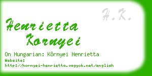 henrietta kornyei business card