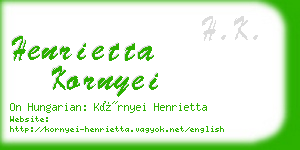 henrietta kornyei business card